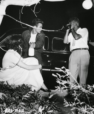  Rebel Without a Cause - Behind the Scenes - Natalie Wood, James Dean and Nicholas 射线, 雷
