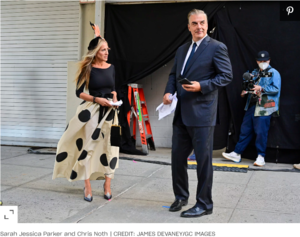  Sarah Jessica Parker and Chris Noth on the set of Sex and the City revival