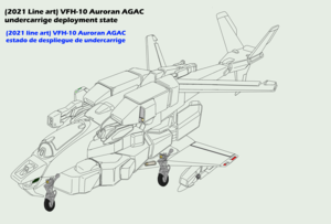  (Gun pod y sensor pod) VFH-10 Auroran AGAC undercarrige deployment status
