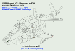  (Twin sensor pods) VFH-10 Auroran , the landing gear storage status