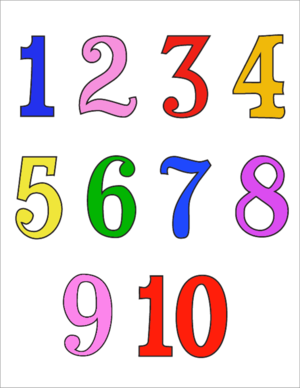  1 To 10 Numbers No Background 1 To 10 Numbers For Colourïng Clïpart
