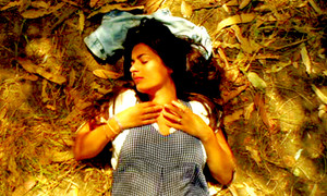  Alanna as Dora kengele Hutchinson in peach, pichi plum pear