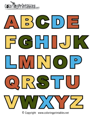  Alphabet Capïtal Letters Colorïng Page Free Englïsh Colorïng