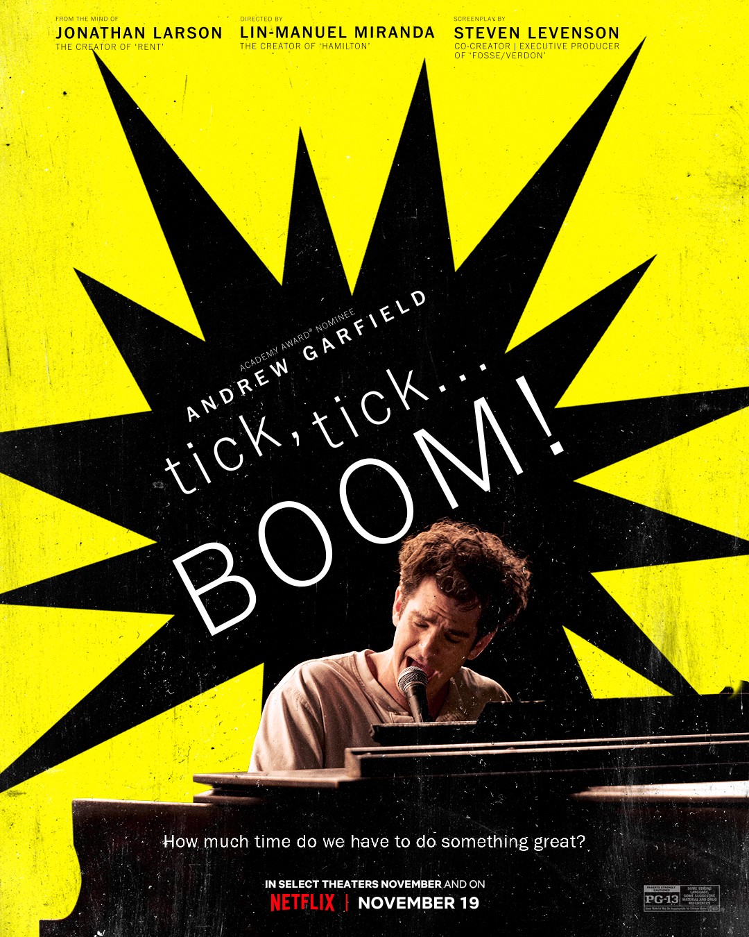 Andrew Garfield as Jonathan Larson in Tick, Tick...BOOM!
