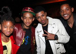  Willow Smith, Jaden Smith, Diggy Simmons and Will Smith
