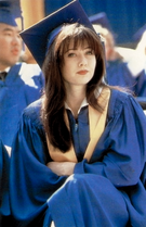  Brenda in her graduation গাউন, gown