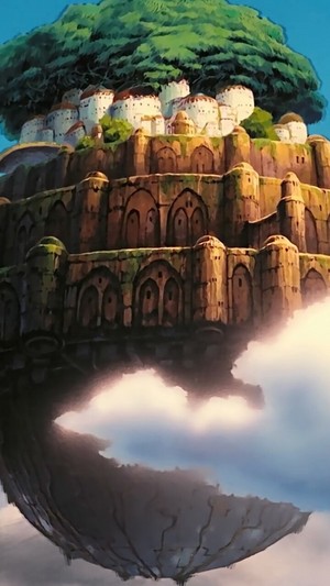  kastil, castle in the Sky Phone wallpaper