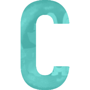  Cyan Letter C ikon Free Cyan Letter ikon-ikon