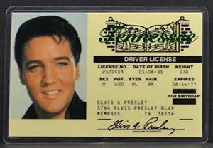  Elvis Presley Driver's License
