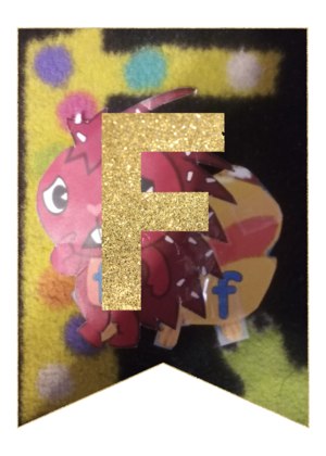  F – goud Alphabet Banner Letter