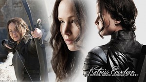  Katniss Everdeen karatasi la kupamba ukuta - Mockingjay