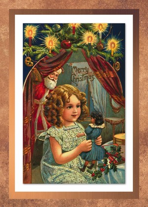 Little Girl at Christmastime.  