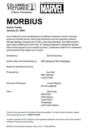 Morbius || press kit 
