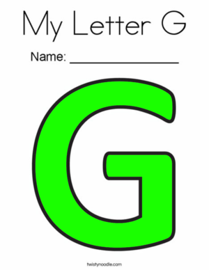 My Letter G Colorïng Page - Twïsty Noodle