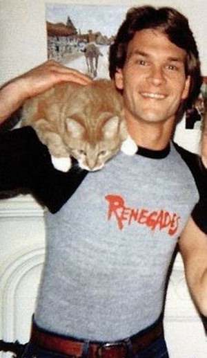 Patrick Swayze And His Cat