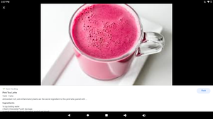  merah jambu teh latte