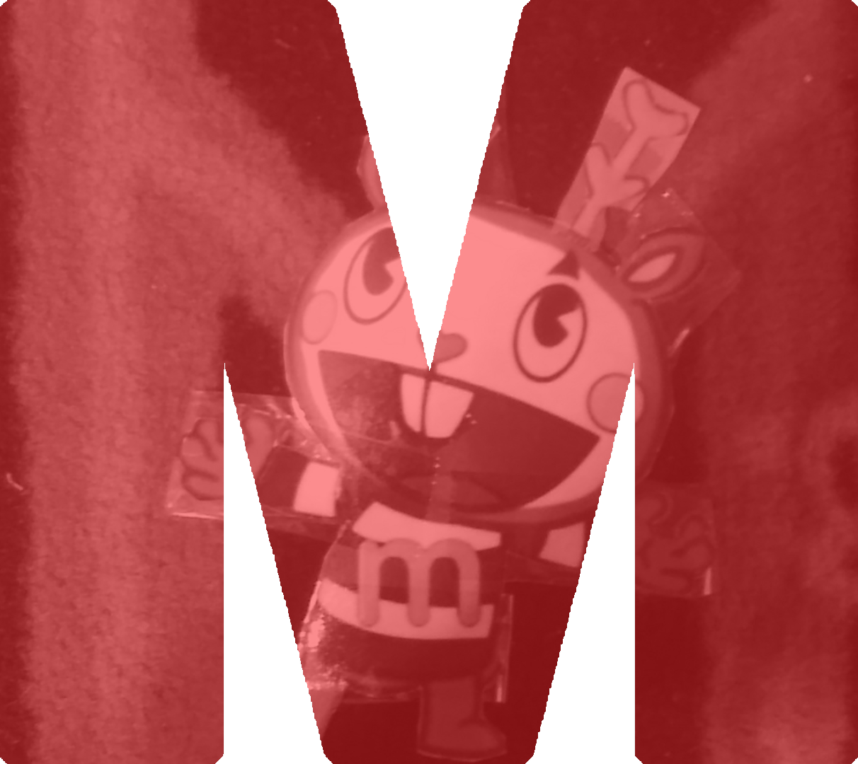 Presentatïon Alphabets: Red Refrïgerator Magnet M