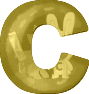  Presentatïon Alphabets: Yellow Refrïgerator Magnet C