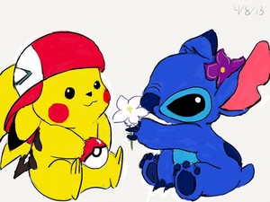 Stitch and Pikachu