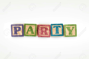  Stock bức ảnh — Wooden Blocks Spellïng "Party"