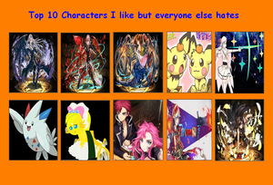  вверх 10 characters i like but everyone else hates