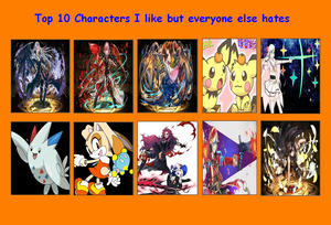  bahagian, atas 10 characters i like but everyone else hates