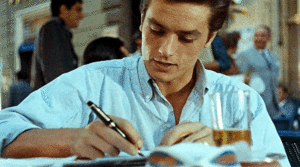 Aww, Alain Delon Is Writing A Poem For You!