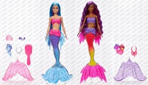  Barbie: Mermaid Power 芭比娃娃 "Malibu" and “Brooklyn” Roberts 《美人鱼》 玩偶