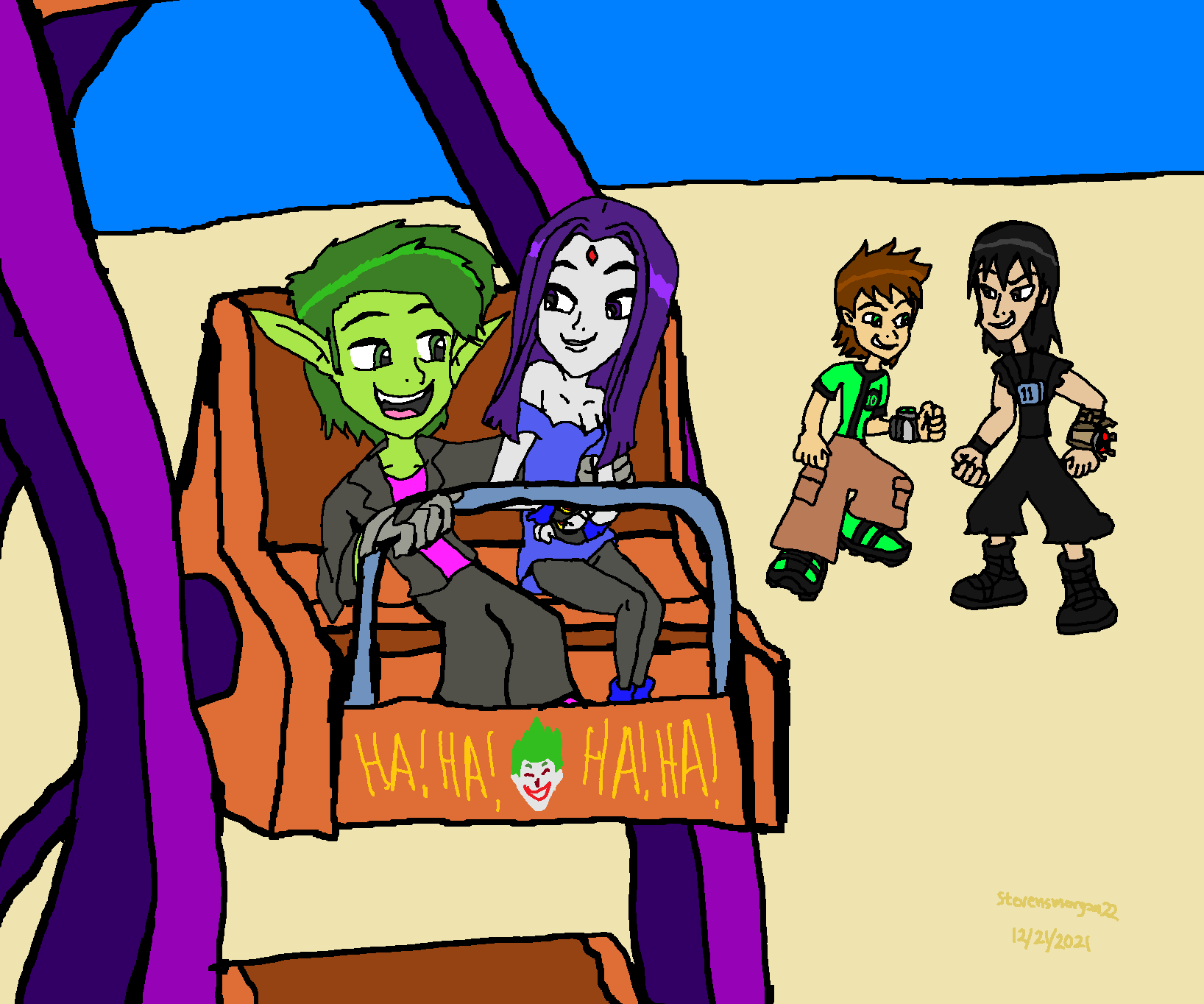 Beastboy x Raven with the Cameo Ben Tennyson 10 vs Kevin Ethan Levin 11