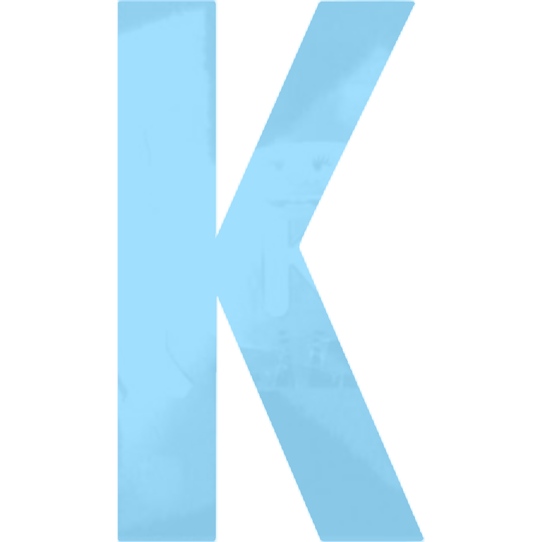 Carïbbean blue letter k icon - Free carïbbean blue letter icons