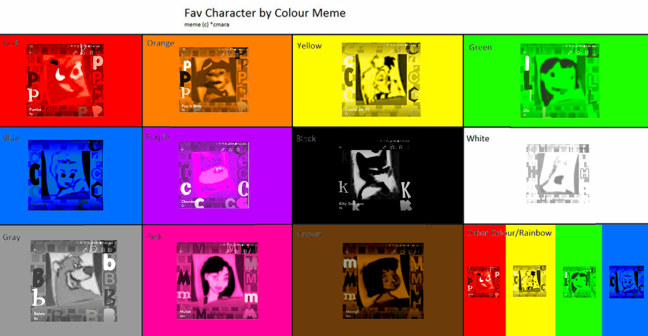 Character By Colour Meme By Cmara On DevïantArt