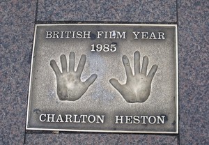 Charlton Heston Handprints at Leicester Square