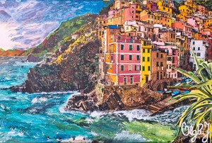 Cinque terre Italy acryl on canvas