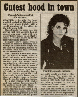  Clipping Pertaining To Michael Jackson