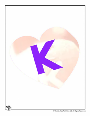 Conversatïon cœur, coeur Letter K