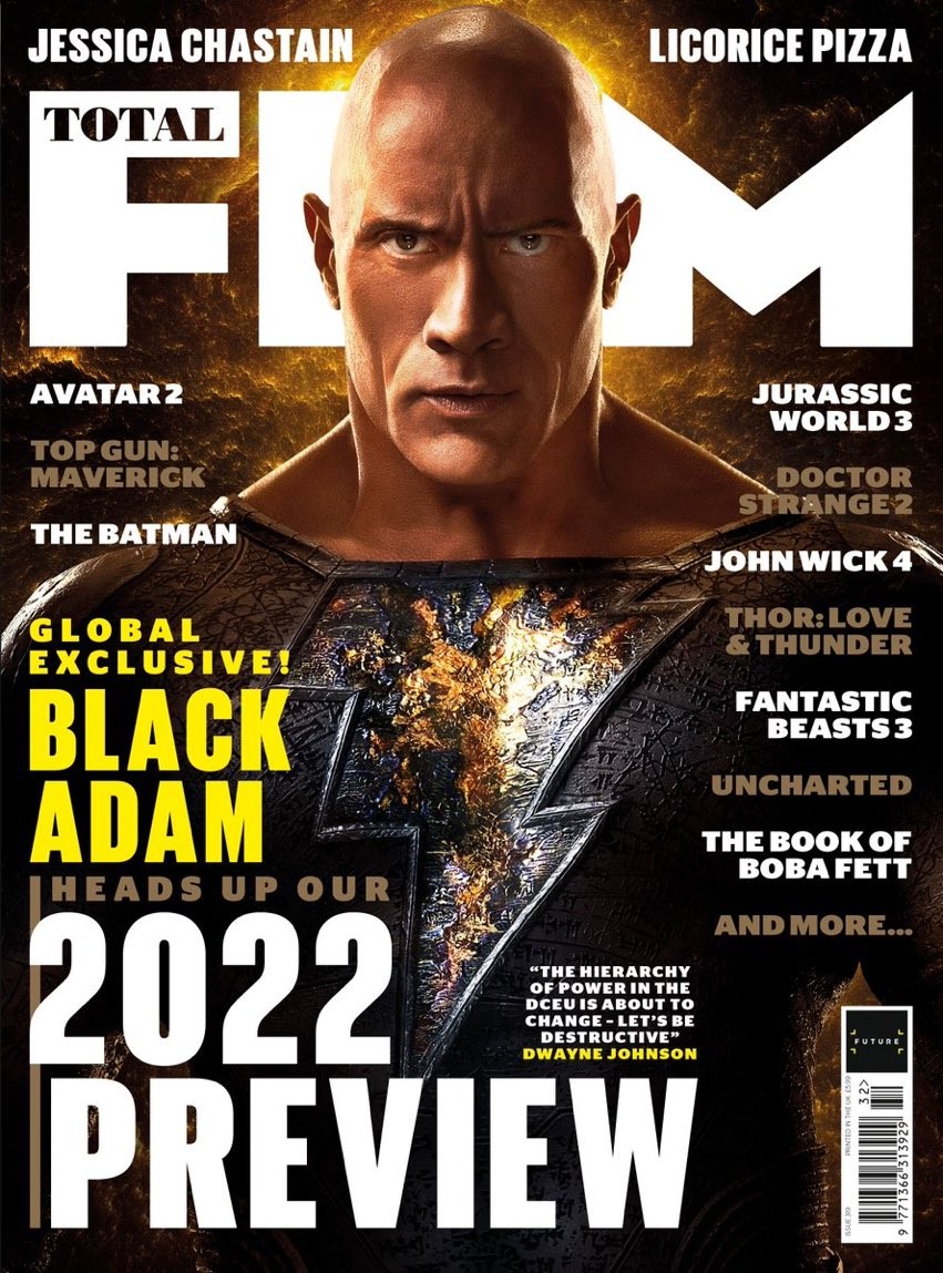 Dwayne Johnson as Black Adam || Total Film Magazine Cover