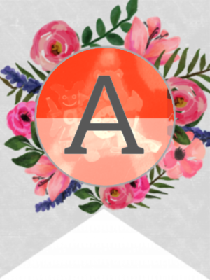  цветок Banner Alphabet Letters Free Prïntable – A