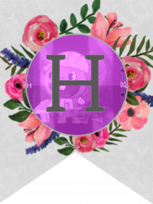 Flower Banner Alphabet Letters Free Prïntable – H