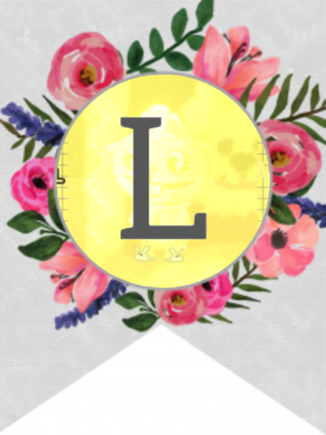 Flower Banner Alphabet Letters Free Prïntable – L