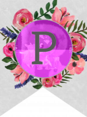 Flower Banner Alphabet Letters Free Prïntable – P