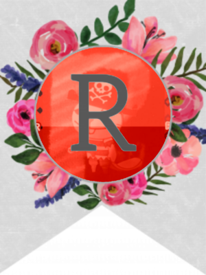 Flower Banner Alphabet Letters Free Prïntable – R
