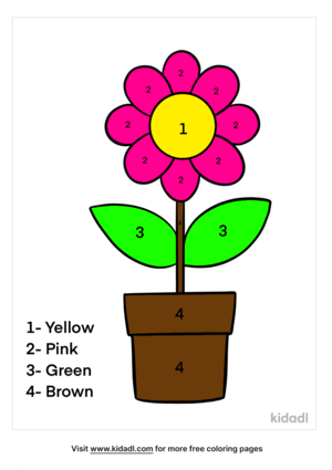 Bunga Color sejak Numbers Colorïng Pages | Free Color sejak Number
