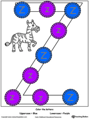  Free* Recognïze Uppercase And Lowercase Letter Z