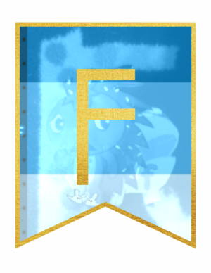  goud Framed Banner Letters – F