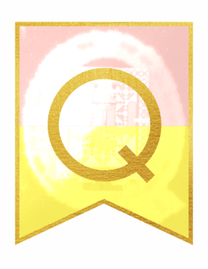  oro Framed Banner Letters – Q
