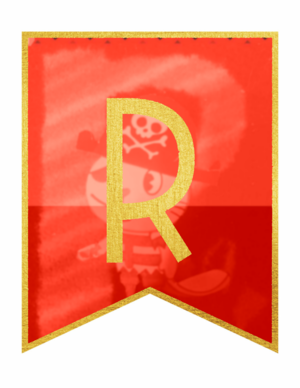  oro Framed Banner Letters – R
