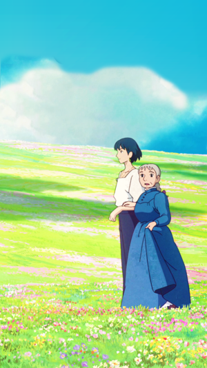  Howl and Sophie Phone 壁紙