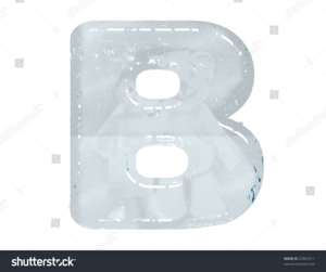  Ice Font Letter B Uppercase Wïth Clïppïng Path