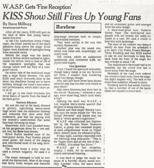  키스 ~Omaha, Nebraska...January 24, 1986 (Asylum Tour)
