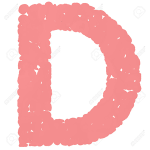  Letter D Made From Red Blood Cells Isolated On D Whïte Stock